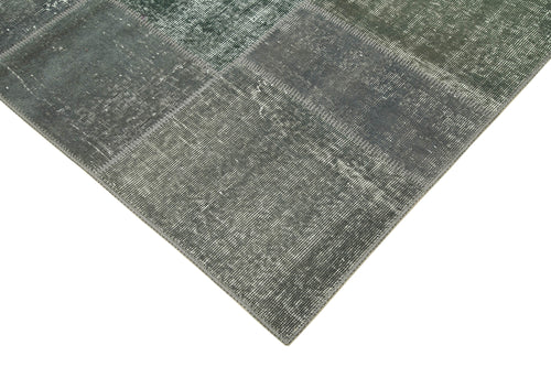 Kirk Yama Grey Patchwork Cotton Wool Handmade Area Rug 5'7'' x 7'10''