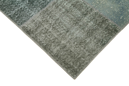 Kirk Yama Grey Patchwork Cotton Wool Handmade Area Rug 5'7'' x 8'0''
