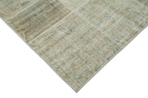 Kirk Yama Beige Patchwork Cotton Wool Handmade Area Rug 5'7'' x 7'10''