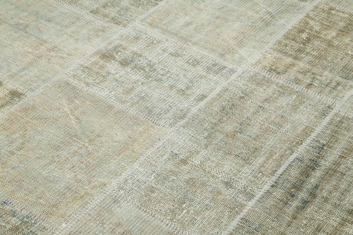 Kirk Yama Beige Patchwork Cotton Wool Handmade Area Rug 5'7'' x 7'10''