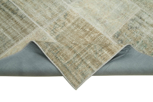 Kirk Yama Beige Patchwork Cotton Wool Handmade Area Rug 5'7'' x 7'10''
