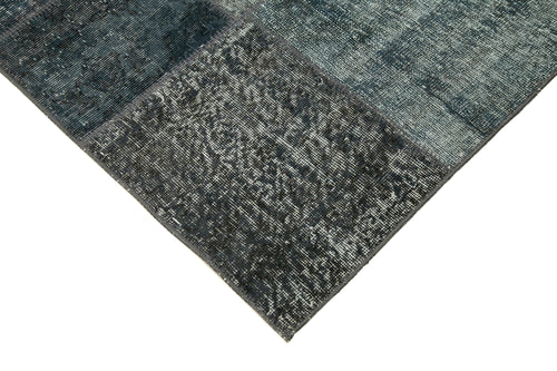 Kirk Yama Grey Patchwork Cotton Wool Handmade Area Rug 5'7'' x 7'11''
