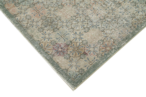 Handmade Area Rug - Checkered Kilim Wool Cotton Blend Durable Flat Weave 5'2"x8'8"