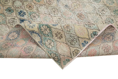 Handmade Area Rug – Checkered Kilim Beige Cotton Wool Rug 5'5'' x 8'4''