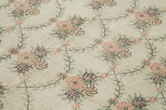 Checkered Kilim Beige Cotton Wool Handmade Area Rug 5'11'' x 9'4''