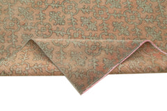 Handmade Area Rug - Checkered Kilim Beige Wool Cotton Vintage Turkish Carpet 5'7''x9'7''