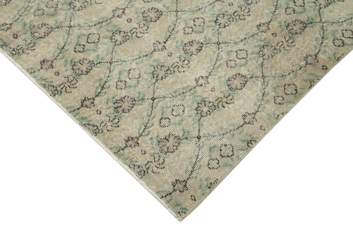 Handmade Area Rug – Checkered Kilim Carpet 5'4"x8'6" Beige Wool Cotton Durable