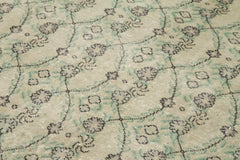 Handmade Area Rug – Checkered Kilim Carpet 5'4"x8'6" Beige Wool Cotton Durable