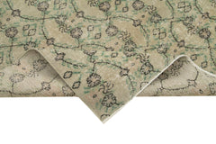 Handmade Area Rug – Checkered Kilim Carpet 5'4"x8'6" Beige Wool Cotton Durable