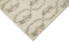 Handmade Area Rug | Checkered Kilim Beige Cotton Wool Rug 4'11'' x 8'6''