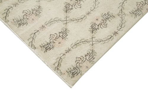 Handmade Area Rug | Checkered Kilim Beige Cotton Wool Rug 4'11'' x 8'6''