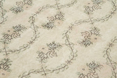 Handmade Area Rug | Checkered Kilim Beige Cotton Wool Rug 4'11'' x 8'6''