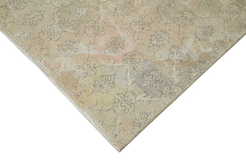 Handmade Area Rug - Checkered Kilim Beige Cotton Wool Rug 5'9'' x 8'6''