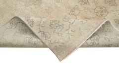 Handmade Area Rug - Checkered Kilim Beige Cotton Wool Rug 5'9'' x 8'6''