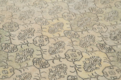 Handmade Area Rug - Checkered Kilim Beige Cotton Wool Rug 5'5'' x 8'10''