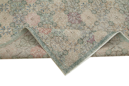 Handmade Area Rug – Checkered Kilim Cotton Wool Rug 5'0"x8'6" Bohemian Style