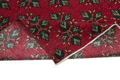 Handmade Area Rug – Red Checkered Kilim Cotton Wool Vintage Turkish Carpet 6'6"x9'10"