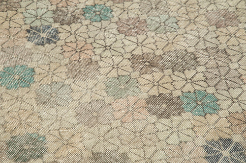 Handmade Area Rug - Checkered Kilim Beige Cotton Wool Flat Weave Carpet 5'x8'7''