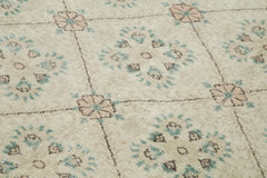 Handmade Area Rug - Checkered Kilim Turkish Wool Carpet 4'10''x8'4'' Beige Cotton Wool