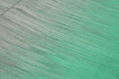 Degrade Kilim Green Striped Cotton Wool Handmade Area Rug 12'0'' x 16'0''