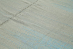 Degrade Kilim Blue Striped Cotton Wool Handmade Area Rug 11'11'' x 15'3''