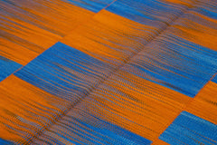 Degrade Kilim Orange Striped Cotton Wool Handmade Area Rug 6'9'' x 9'1''