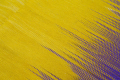 Degrade Kilim Purple Striped Cotton Wool Handmade Area Rug 6'7'' x 9'3''