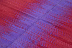 Degrade Kilim Purple Striped Cotton Wool Handmade Area Rug 6'7'' x 9'5''