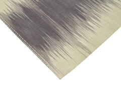 Degrade Kilim Purple Striped Cotton Wool Handmade Area Rug 6'6'' x 9'7''