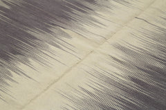 Degrade Kilim Purple Striped Cotton Wool Handmade Area Rug 6'6'' x 9'7''