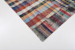 Kirk Yama Grey Patchwork Cotton Wool Handmade Area Rug 6'10'' x 10'1''