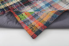 Kirk Yama Grey Patchwork Cotton Wool Handmade Area Rug 6'10'' x 10'1''