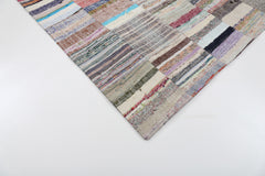 Kirk Yama Beige Patchwork Cotton Wool Handmade Area Rug 6'8'' x 9'10''