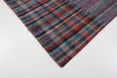 Kirk Yama Purple Patchwork Cotton Wool Handmade Area Rug 6'9'' x 9'11''