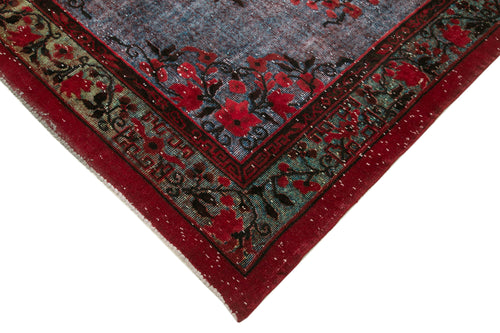 Oyma Vintage Red Vintage Cotton Wool Handmade Area Rug 6'5'' x 9'11''