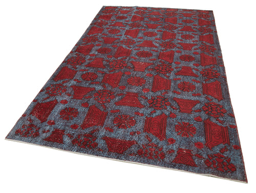 Oyma Vintage Red Vintage Cotton Wool Handmade Area Rug 5'8'' x 9'9''