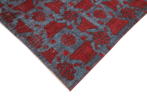 Oyma Vintage Red Vintage Cotton Wool Handmade Area Rug 5'8'' x 9'9''