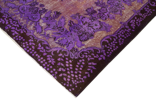 Oyma Vintage Purple Vintage Cotton Wool Handmade Area Rug 5'9'' x 9'8''