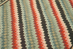 Moldovian Floral Brown Floral Cotton Wool Goat Hair Handmade Rug 5'4'' x 7'1''