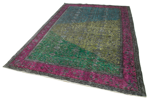 Oyma Vintage Pink Vintage Cotton Wool Handmade Area Rug 6'9'' x 9'11''
