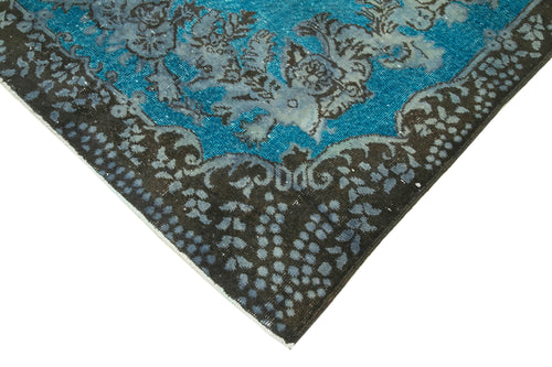 Oyma Vintage Blue Vintage Cotton Wool Handmade Area Rug 5'10'' x 10'6''