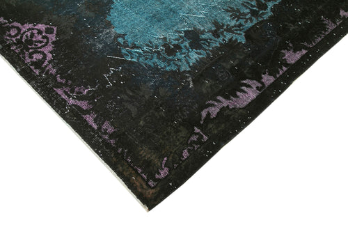 Oyma Vintage Black Vintage Cotton Wool Handmade Area Rug 6'5'' x 9'11''