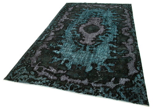 Oyma Vintage Black Vintage Cotton Wool Handmade Area Rug 5'9'' x 9'7''