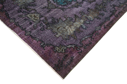 Oyma Vintage Purple Vintage Cotton Wool Handmade Area Rug 5'8'' x 8'10''