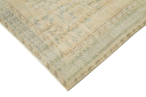 Vintage Beige Vintage Cotton Wool Handmade Area Rug 5'11'' x 9'9''