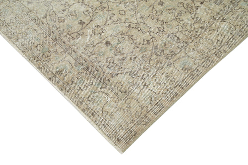 Vintage Beige Vintage Cotton Wool Handmade Area Rug 5'8'' x 9'1''