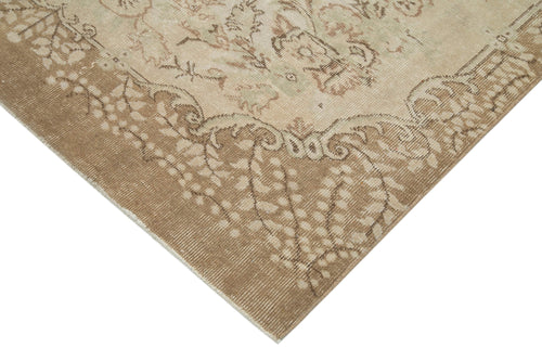 Vintage Beige Vintage Cotton Wool Handmade Area Rug 5'10'' x 9'0''