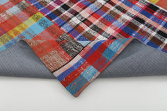 Kirk Yama Grey Patchwork Cotton Wool Handmade Area Rug 6'9'' x 9'8''