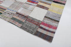 Handmade Area Rug | Turkish Patchwork 6x9 Foot Cotton Wool Carpet Durable Floor Covering
