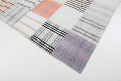 Handmade Area Rug – Beige Patchwork Cotton Wool Vintage Turkish Carpet 6'8''x9'11''